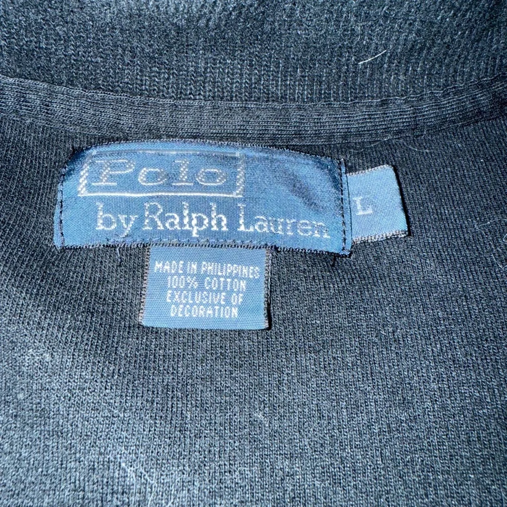 Polo Ralph Lauren Mens Black Pony Logo Zip-Up Mock-Neck Sweater Jacket